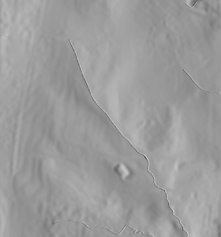 r.carve example: carved DEM shaded